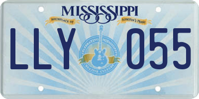 MS license plate LLY055