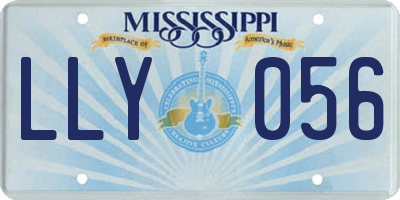 MS license plate LLY056