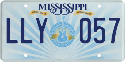 MS license plate LLY057