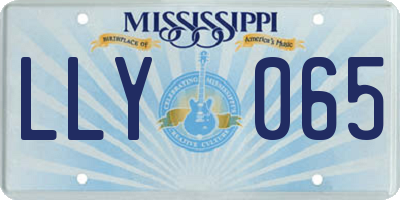 MS license plate LLY065
