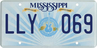 MS license plate LLY069