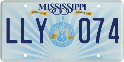 MS license plate LLY074
