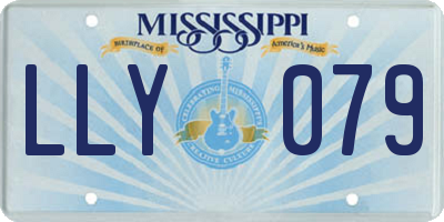 MS license plate LLY079