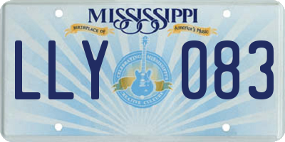MS license plate LLY083