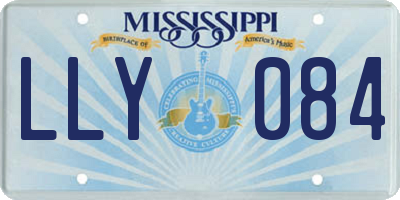 MS license plate LLY084