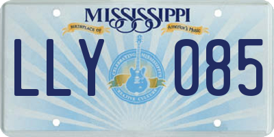 MS license plate LLY085