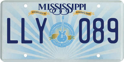 MS license plate LLY089