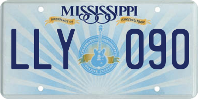 MS license plate LLY090