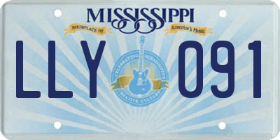 MS license plate LLY091