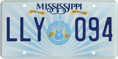 MS license plate LLY094