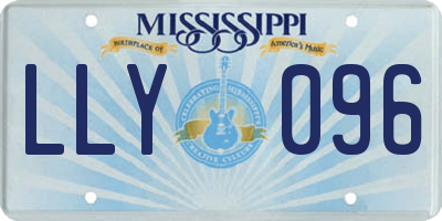 MS license plate LLY096