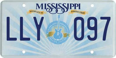 MS license plate LLY097