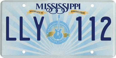 MS license plate LLY112