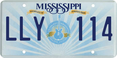 MS license plate LLY114