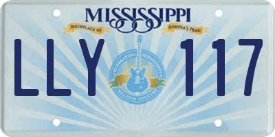 MS license plate LLY117