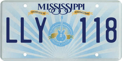 MS license plate LLY118