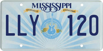 MS license plate LLY120