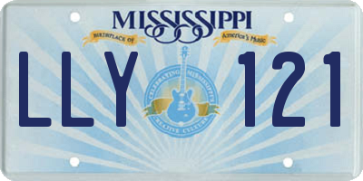 MS license plate LLY121