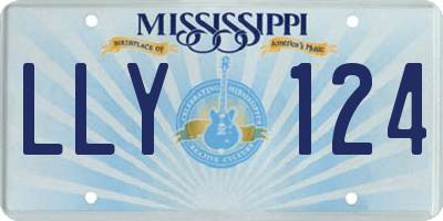 MS license plate LLY124