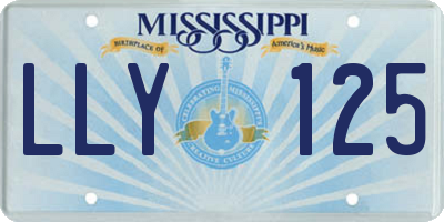 MS license plate LLY125