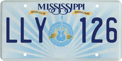 MS license plate LLY126