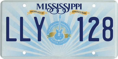 MS license plate LLY128