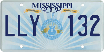 MS license plate LLY132
