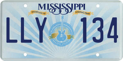 MS license plate LLY134