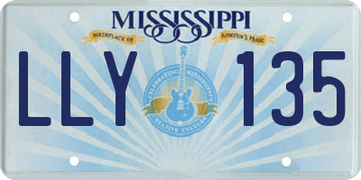 MS license plate LLY135