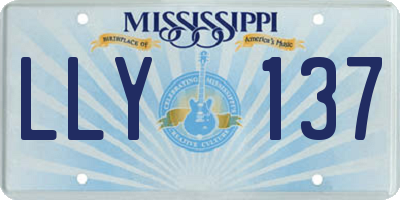 MS license plate LLY137