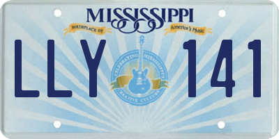 MS license plate LLY141