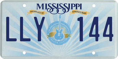 MS license plate LLY144