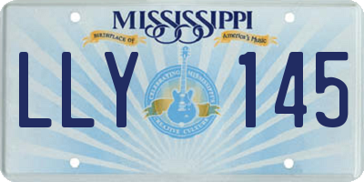 MS license plate LLY145