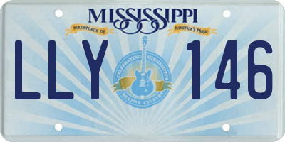 MS license plate LLY146