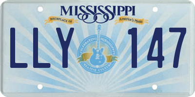 MS license plate LLY147