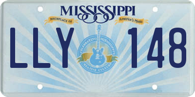 MS license plate LLY148