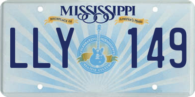 MS license plate LLY149