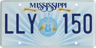 MS license plate LLY150