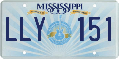 MS license plate LLY151