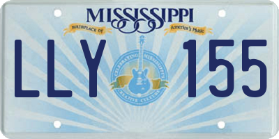 MS license plate LLY155