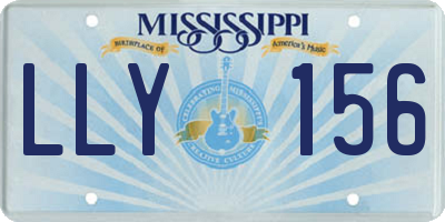 MS license plate LLY156