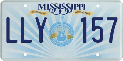 MS license plate LLY157