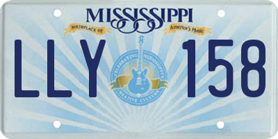 MS license plate LLY158