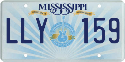 MS license plate LLY159