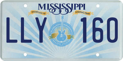 MS license plate LLY160