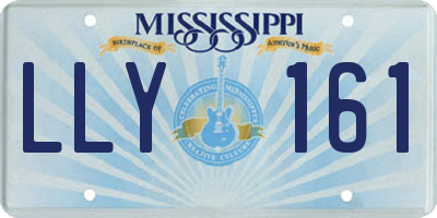 MS license plate LLY161