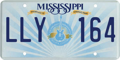 MS license plate LLY164