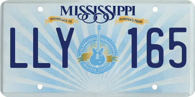 MS license plate LLY165