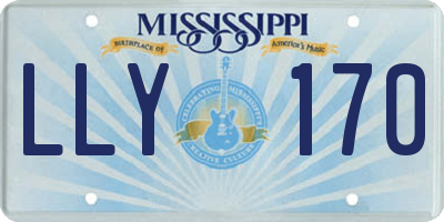 MS license plate LLY170