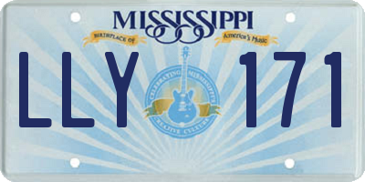 MS license plate LLY171